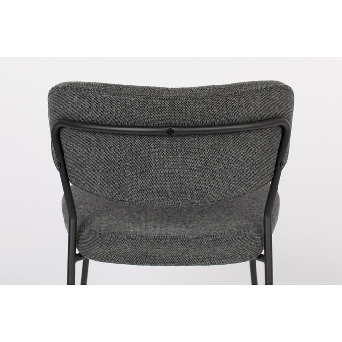 Housecraft Living Jolien Eetkamerstoelen Zwart| Grijs - Set van 2