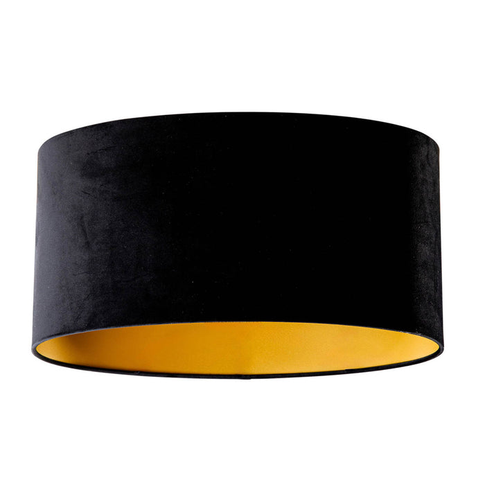 QAZQA Velours lampenkamp zwart ovaal 50|33|25