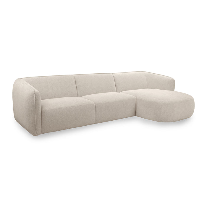 by fonQ Soft Hoekbank met Chaise Longue Rechts - Naturel Melange
