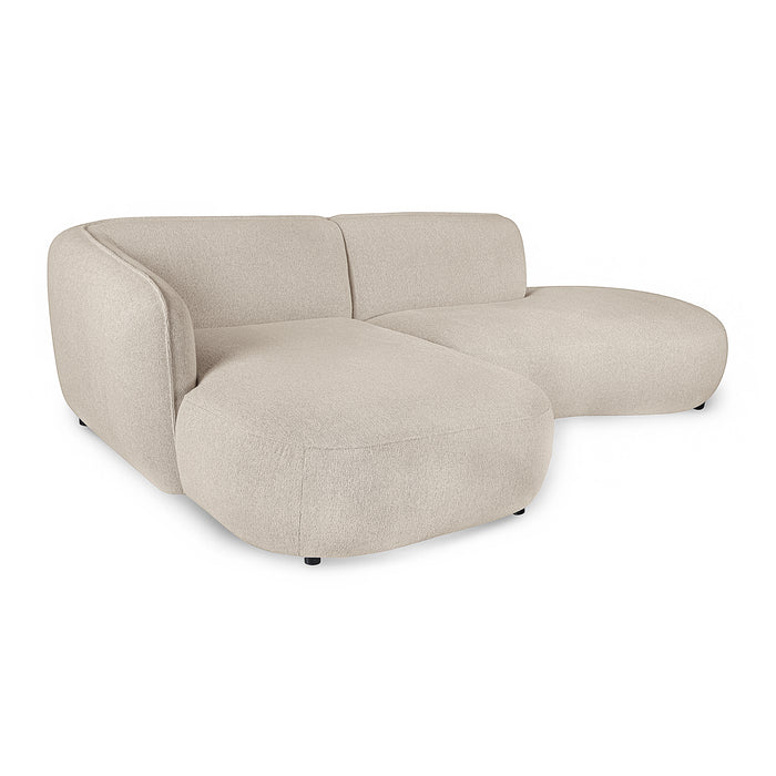 by fonQ Soft Ottomane Bank Rechts - Naturel Melange