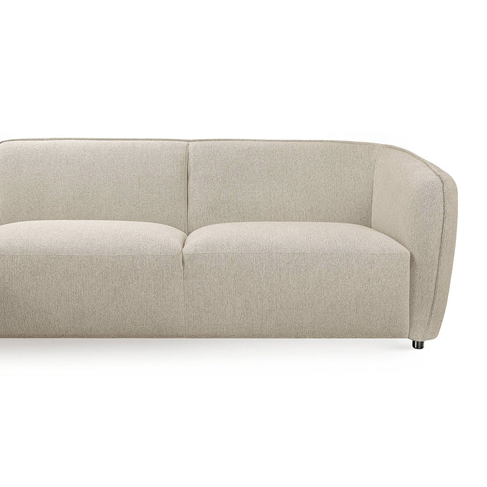 by fonQ Soft Hoekbank met Chaise Longue Links - Naturel Melange