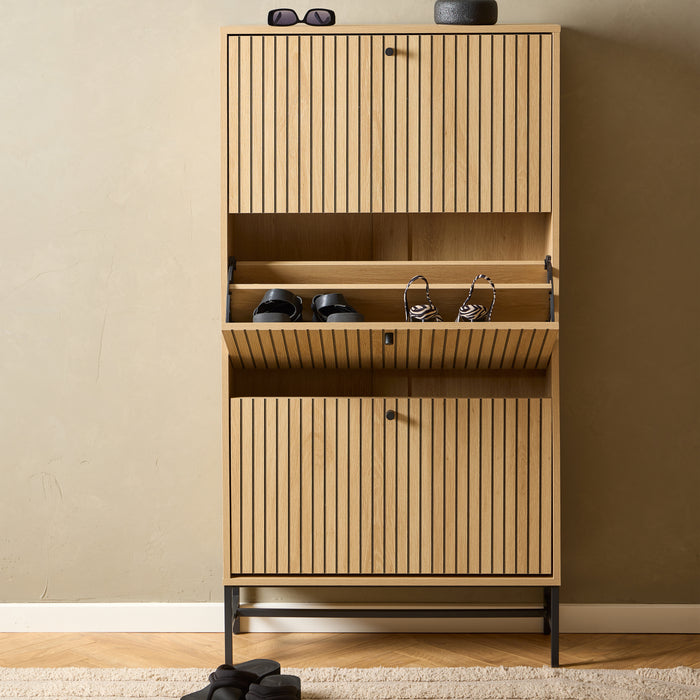 by fonQ Lamina Schoenenkast - 3 Lades - Eiken