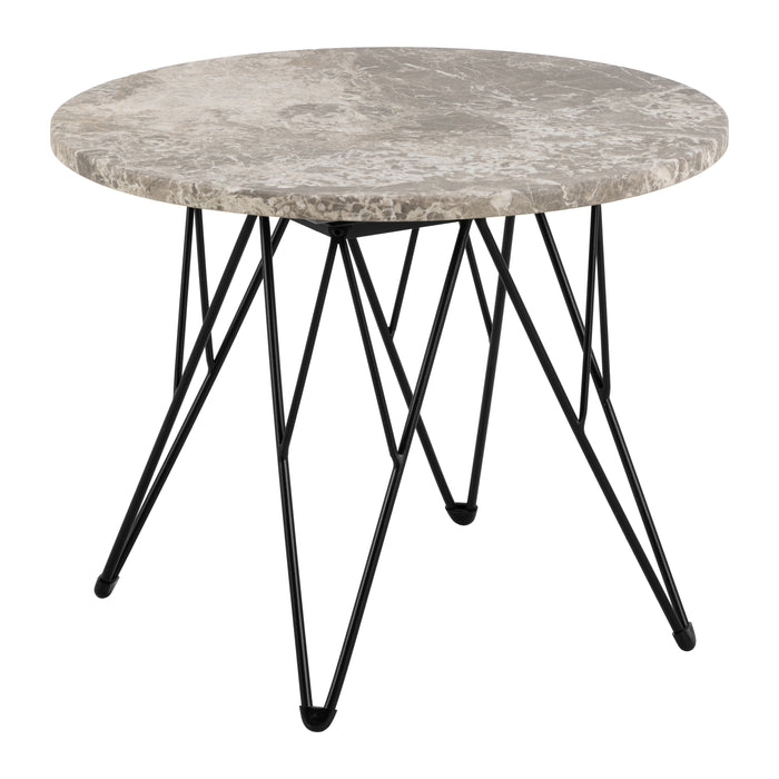 by fonQ Webby Bijzettafel Ø 55 cm - Grijs / Zwart