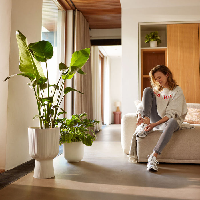 Elho Vibes Fold Coupe 30 - Wit - L 30 x B x H 45 cm - Binnen - 100% gerecycled