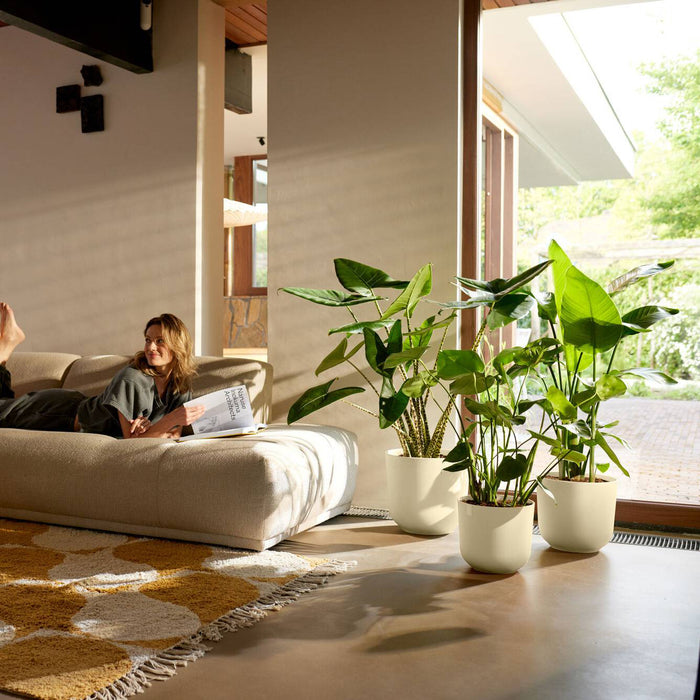 Elho Jazz Rond 35 - Wit - L 35 x B x H 32 cm - Binnen - 100% gerecycled