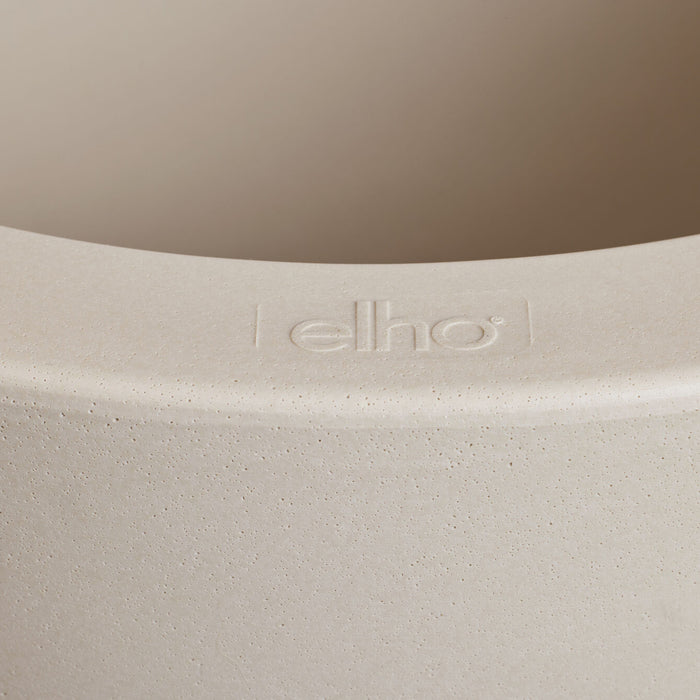 Elho Pure Cilinder Wheels 50 - Beige - L 50 x B x H 50 cm - Balkon, Binnen en Buiten - 100% gerecycled kunststof kunststof