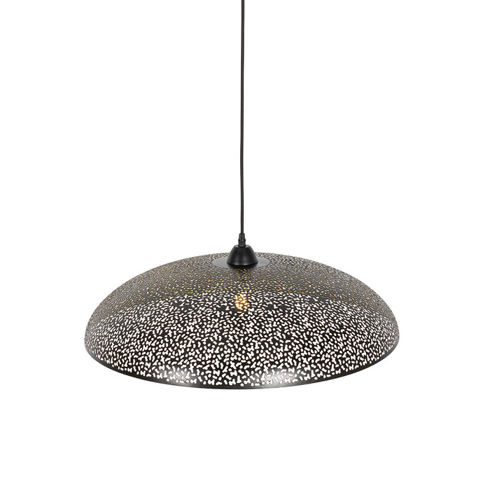 QAZQA Oosterse hanglamp zwart met goud 60 cm - Japke