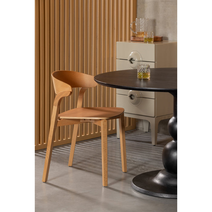WOOOD Cras Eetkamerstoelen - Naturel - Set van 2