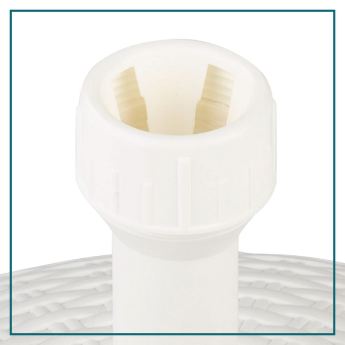 HIXA Aktive Parasolvoet Vulbaar Rotan Wit 20 KG 45x30cm