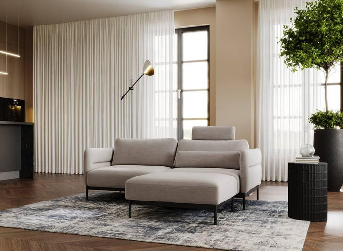 NADUVI Collection 3-zitsbank Selene met poef