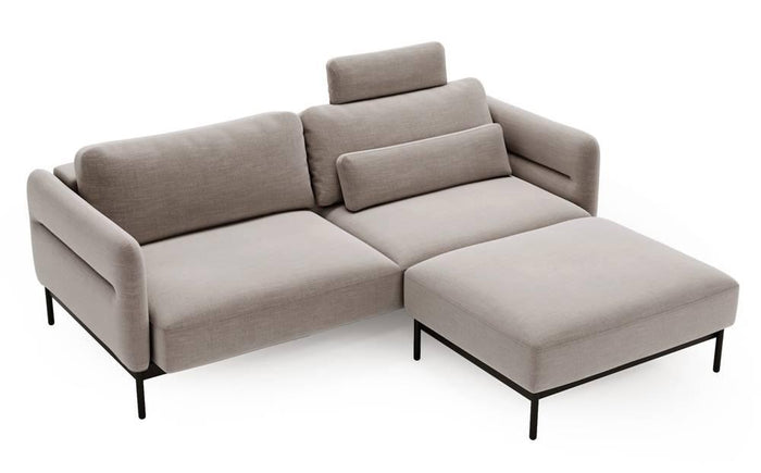 NADUVI Collection 3-zitsbank Selene met poef