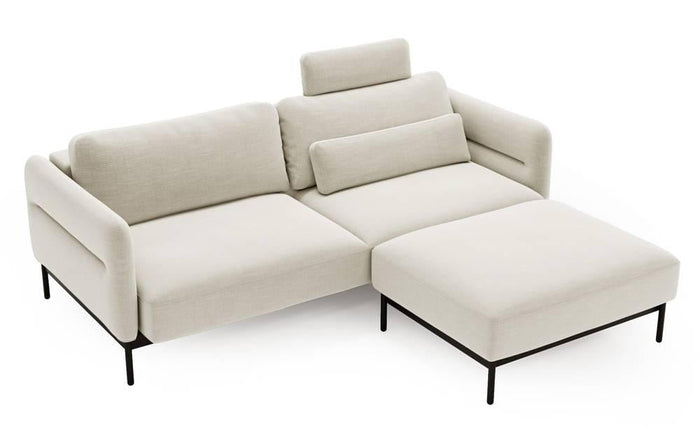 NADUVI Collection 3-zitsbank Selene met poef