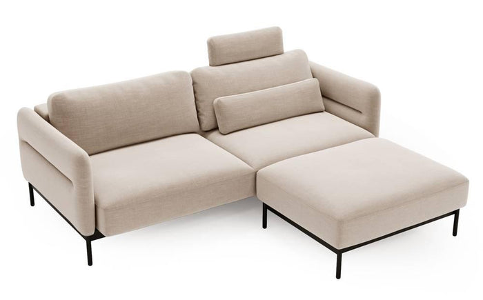 NADUVI Collection 3-zitsbank Selene met poef