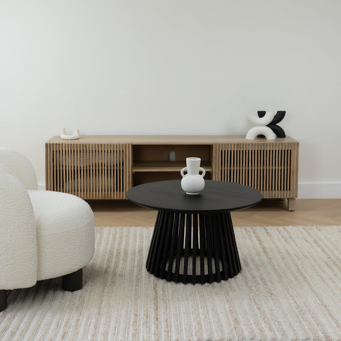 Lewis & Loft Salontafel Levi - FSC® mangohout - Rond ⌀70 - Zwart