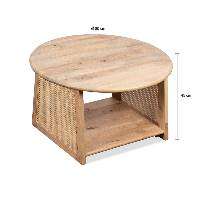 Lewis & Loft Salontafel Lene – Rotan – FSC® mangohout – Naturel