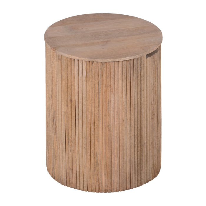 Lewis & Loft Bijzettafel Lonne - FSC® mangohout – Rond ⌀40 – Naturel