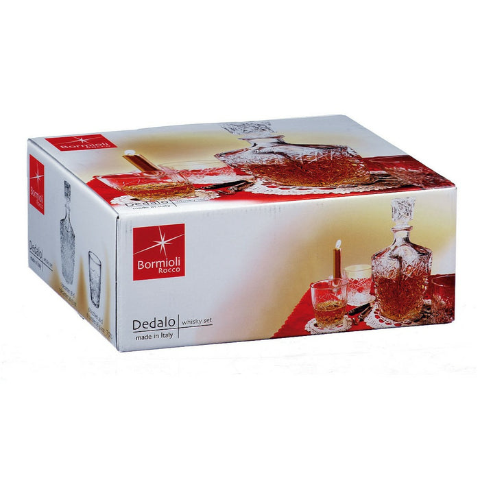 Bormioli Whisky set - 7 delig - 6 glazen - karaf - Dedalo serie