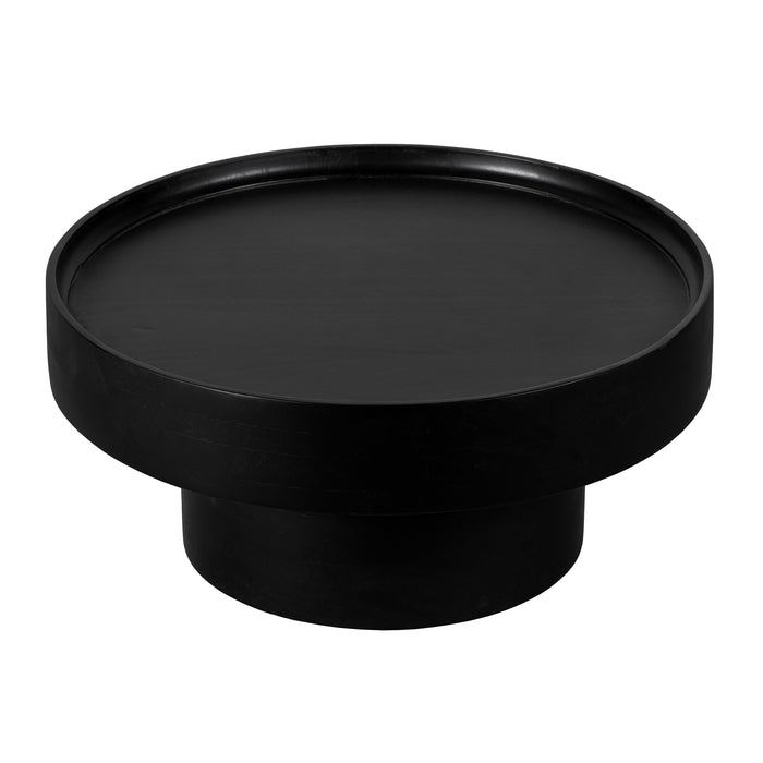 Lewis & Loft Salontafel Luus - FSC® mangohout – Rond ⌀80– Zwart