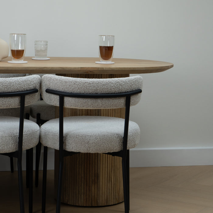 Lewis & Loft Eettafel Lynn – Ovaal – 200x90 cm – Naturel