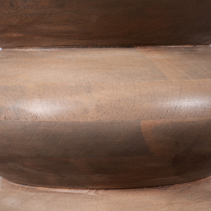 Lewis & Loft Bijzettafel Luis - FSC® mangohout - Rond ⌀35 - Bruin