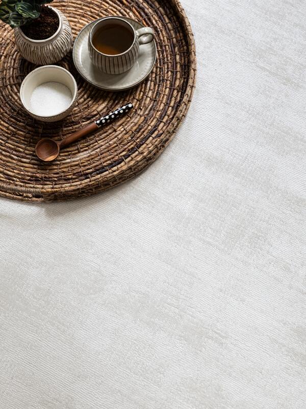 MUST Living Carpet La Belle round small,Ø150 cm, beige, 100% viscose