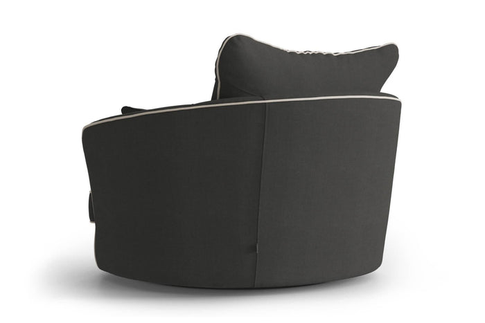 NADUVI Collection Fauteuil Vendôme linnen draaibaar met contrast