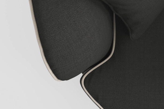 NADUVI Collection Fauteuil Vendôme linnen draaibaar met contrast