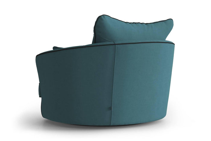 NADUVI Collection Fauteuil Vendôme linnen draaibaar met contrast