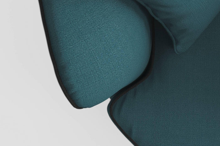 NADUVI Collection Fauteuil Vendôme linnen draaibaar met contrast