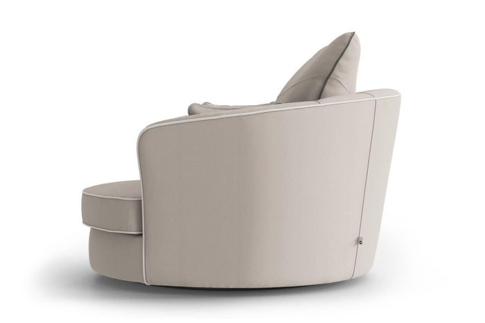 NADUVI Collection Fauteuil Vendôme linnen draaibaar met contrast