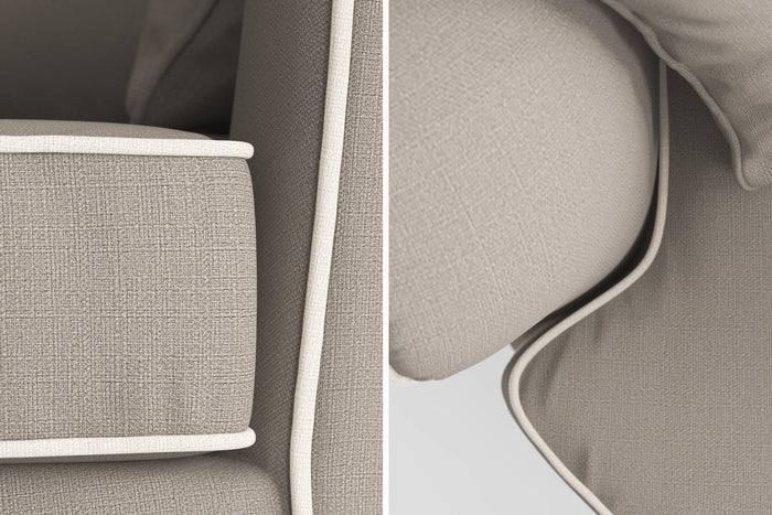 NADUVI Collection Fauteuil Vendôme linnen draaibaar met contrast