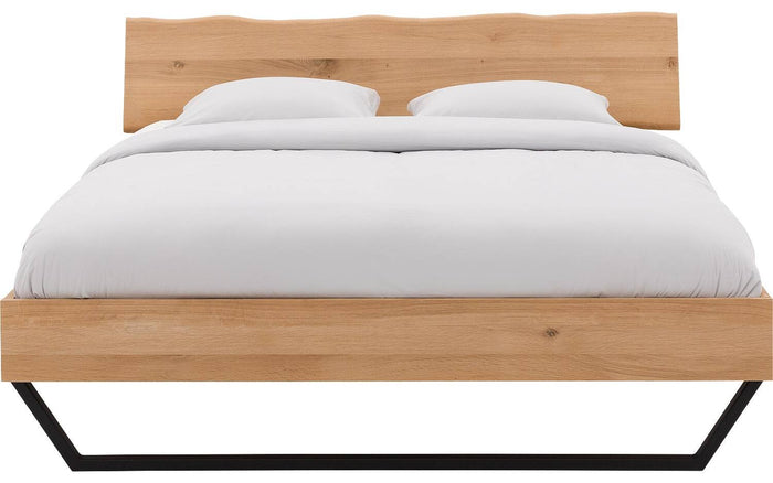 Goossens Bedframe Slade, Bedframe 160 x 220 cm hoofdbord organisch