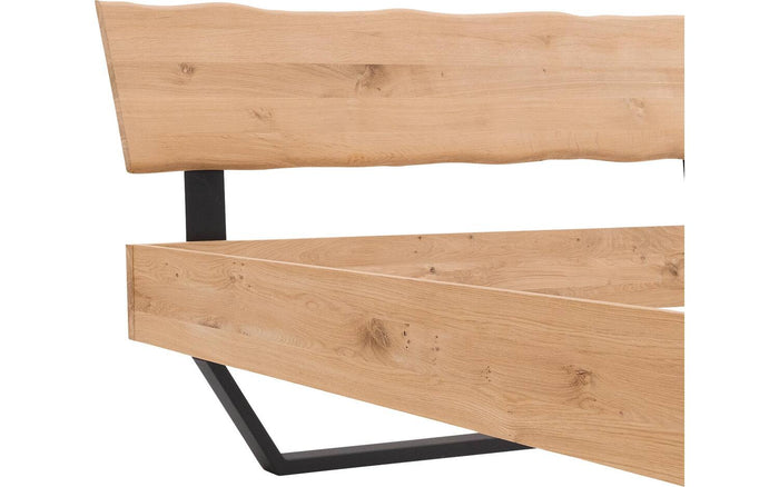 Goossens Bedframe Slade, Bedframe 160 x 220 cm hoofdbord organisch