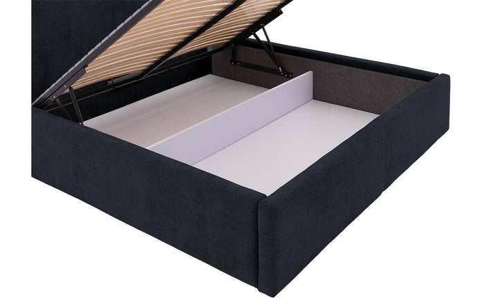 Goossens Bedframe Mysen Storage - 160 x 200 - Stof fijn geweven donker