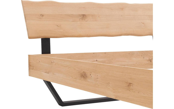 Goossens Bedframe Slade, Bedframe 160 x 220 cm hoofdbord organisch