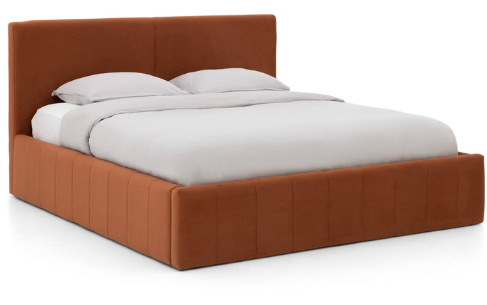Goossens Bedframe Carte - 180 x 200 - Velours terracotta 9 - Fluweel