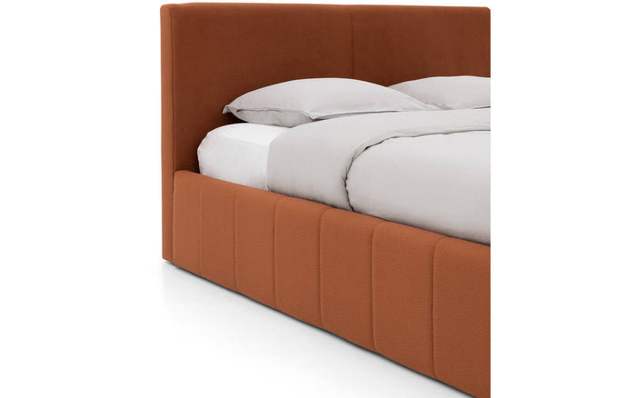 Goossens Bedframe Carte - 180 x 200 - Velours terracotta 9 - Fluweel