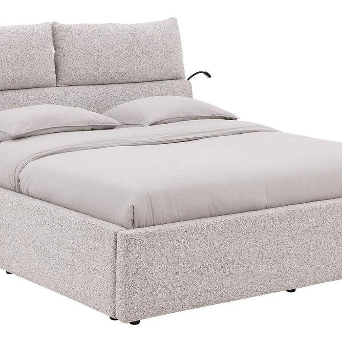 Goossens Bedframe Misty Storage - 140 x 210 - Stof gemeleerd grof