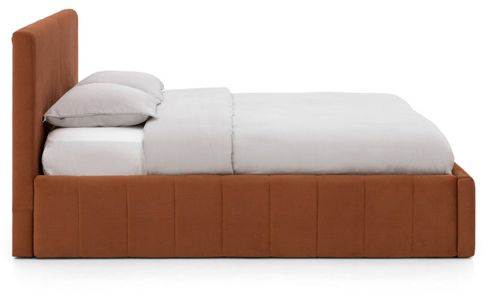 Goossens Bedframe Carte - 180 x 200 - Velours terracotta 9 - Fluweel