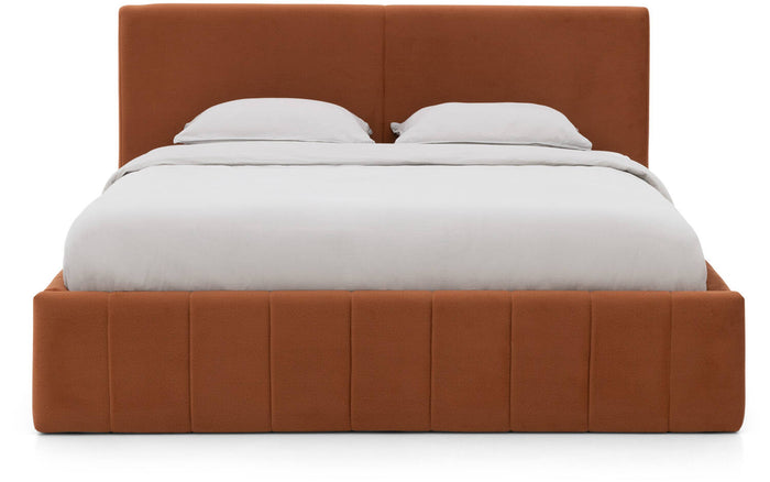 Goossens Bedframe Carte - 180 x 200 - Velours terracotta 9 - Fluweel