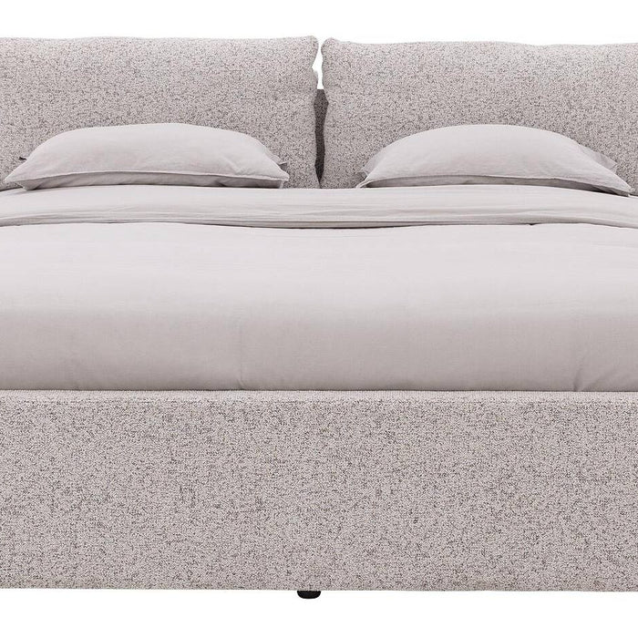 Goossens Bedframe Misty Storage - 140 x 210 - Stof gemeleerd grof