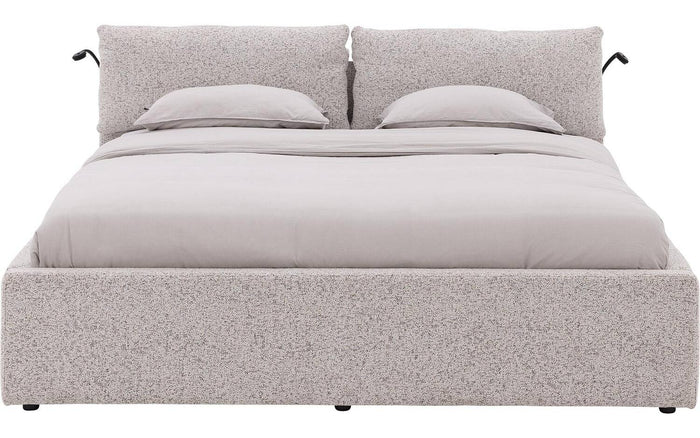 Goossens Bedframe Misty Storage - 140 x 210 - Stof gemeleerd grof