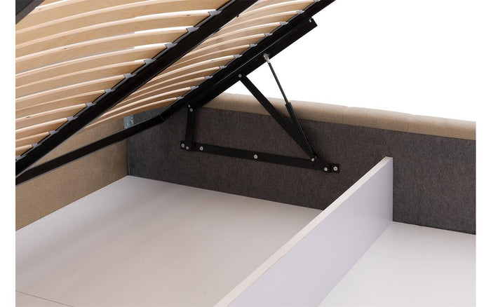 Goossens Bedframe Carte - 180 x 200 - Velours lichtbruin beige 6 -