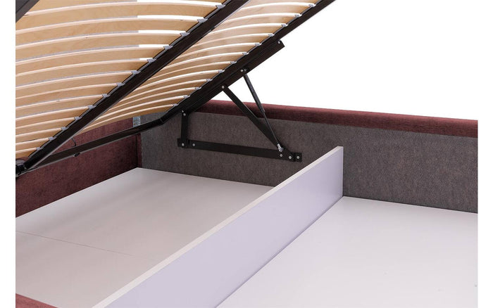 Goossens Bedframe Mysen Storage - 180 x 200 - Stof fijn geweven