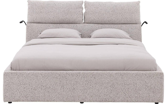 Goossens Bedframe Misty Storage - 140 x 200 - Stof gemeleerd grof