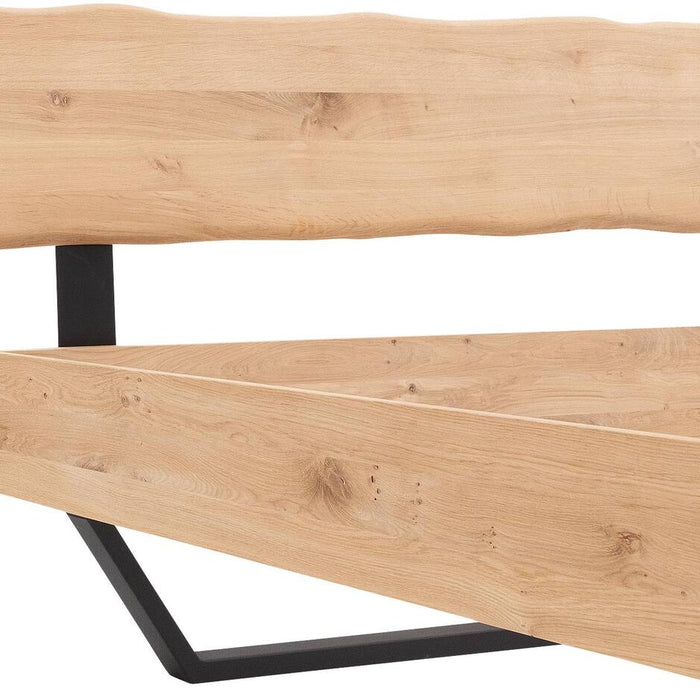 Goossens Bedframe Slade, Bedframe 160 x 210 cm hoofdbord organisch