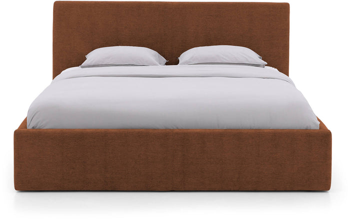 Goossens Bedframe Mysen Storage - 180 x 200 - Stof fijn geweven brique
