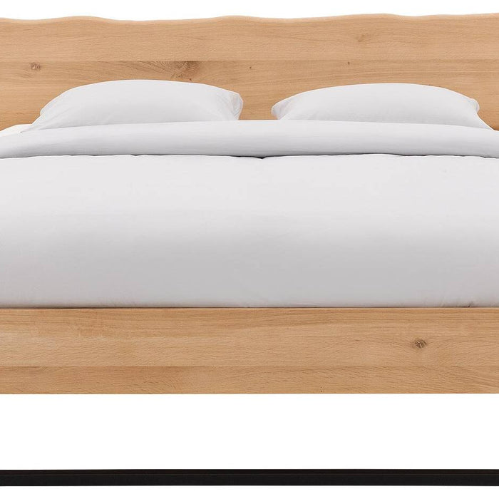 Goossens Bedframe Slade, Bedframe 140 x 210 cm hoofdbord organisch