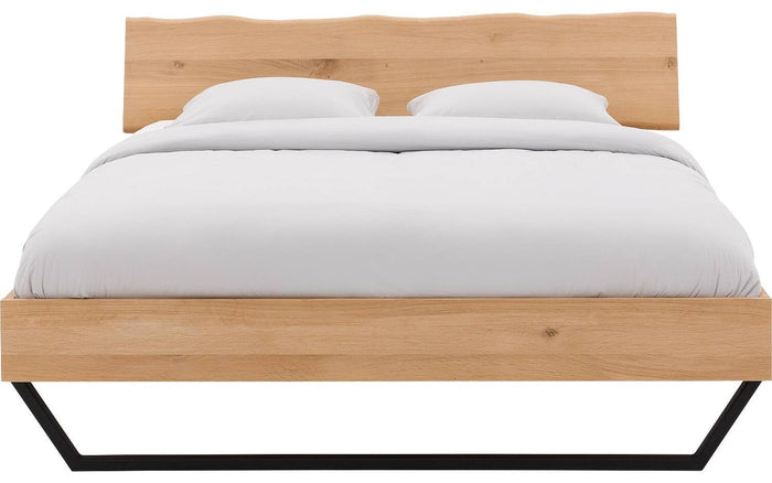 Goossens Bedframe Slade, Bedframe 140 x 210 cm hoofdbord organisch