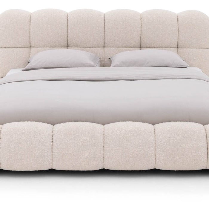 Goossens Gestoffeerd Bedframe Cloud - 160 x 200 - Ahenk 9851 beige -